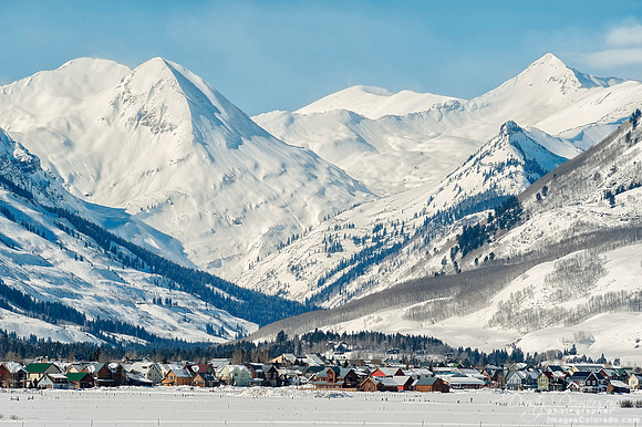 Crested Butte Colorado and Paradise Divide in winter