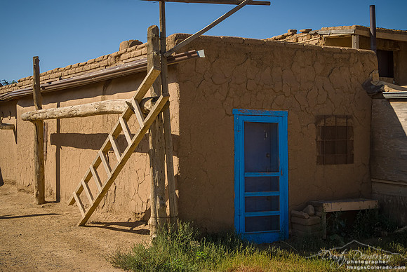 Blue Door and Ladder - Taos Pueblo