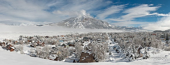 Crested Butte Colorado winter panorama