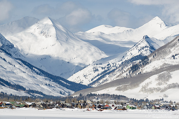 snow covered Mineral Point above Crested Butte Colorado