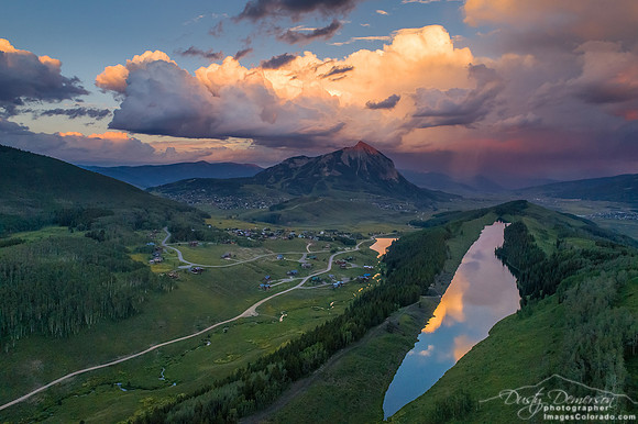 Long Lake Mountain summer sunset Crested Butte