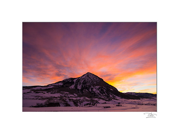 January Sunrise - Crested Butte Mountain 812